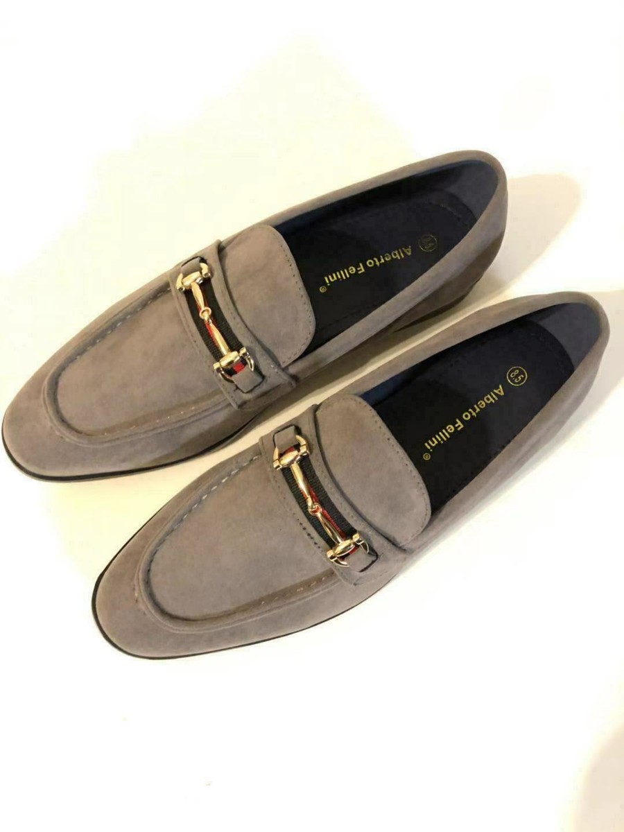 Suede Buckle Slip On Moccasins Men display picture 3