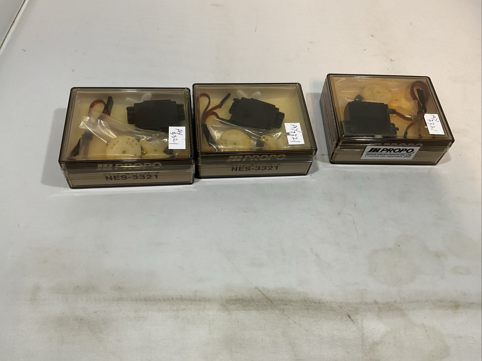 LOT OF 3 JR PROPO (JR) NES3321 SERVOS. NEW! GREAT SERVOS FOR RC MODE