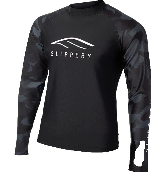 Black Regular Rash Guard Traje de Baño para Hombres