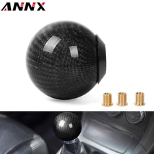 Racing Carbon Fiber Manual Car Gear Shift Knob Shifter Lever Aluminum Black