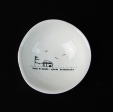 East of India Porcelain Trinket Bowl Vintage Camper Trailer 'Great Adventure'