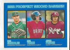 2022 Heritage Minor League Blue Border 2022  Prospect Second Base #188 Sn 33/99
