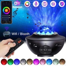 USB LED Star Night Light Water Wave Projector Bluetooth music Activated new