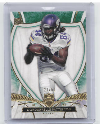 2013 Topps Supreme #51 Cordarrelle Patterson Green RC Rookie #'d /50