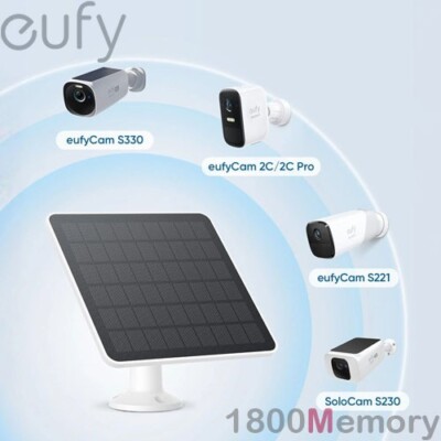 Pannello Solare Eufy Security 2.6W Ufficiale - Ricarica Continua Per EufyCam - IP65 Resistente - Foto 6