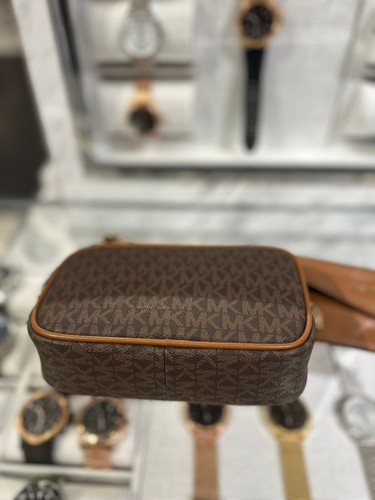 Michael Kors Maisie Small Bag 2 in 1 Camera Lady Handbag Crossbody Brown Purse - Picture 17 of 21