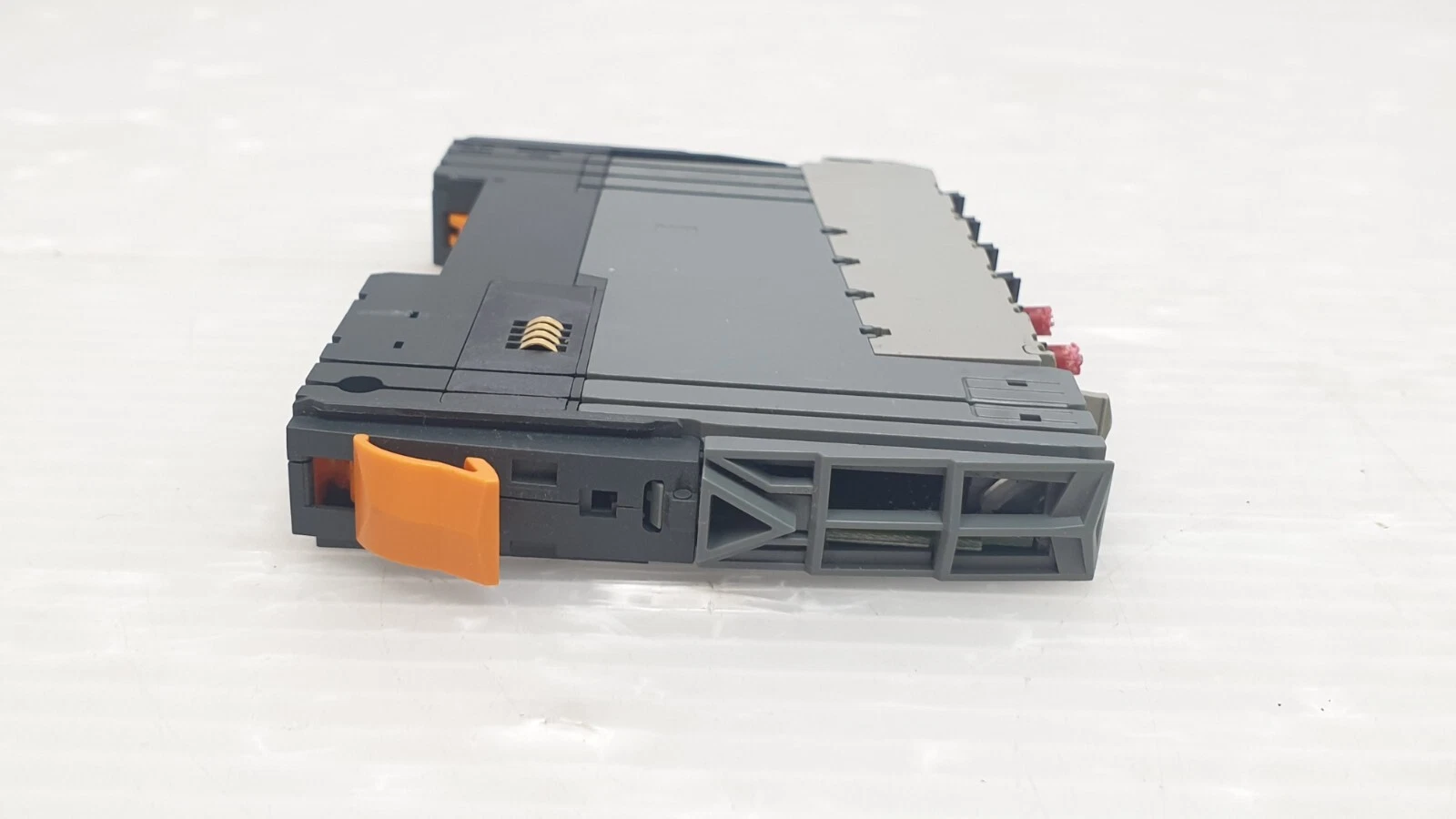 Side of the B&R X20 module showing the orange locking lever
