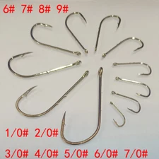 15Size*10Pcs Octopus Fishing Hooks High Carbon Steel Silver Fish Hooks Saltwater