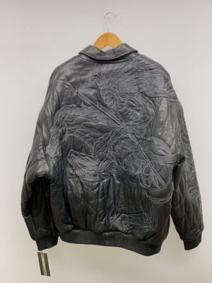 Pelle Leather Jacket 90s Indian Embroidery 44 Black Total