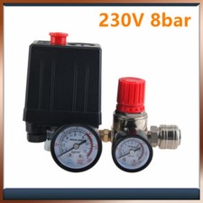 230V 8bar Druckregler mit Druckschalter für Kompressor Kompressorschalte DHL