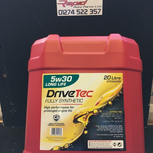 DriveTec 5w30 Fully Synthetic Car Engine Oil 20L Long Life 20ltr eBay