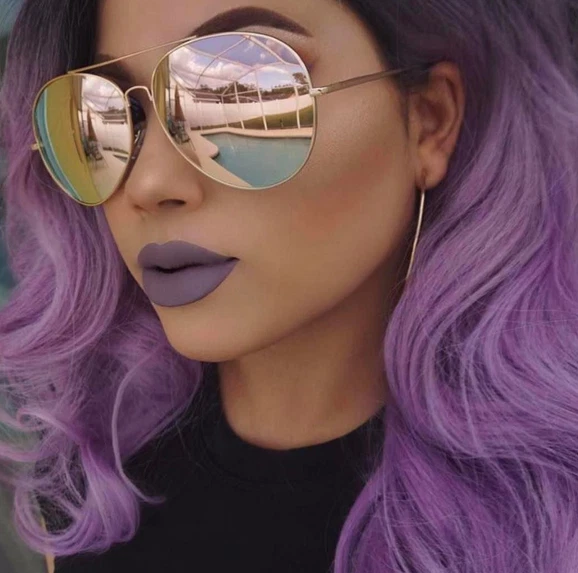 Gafas de sol Aviator "ROSE GOLD STAR" Espejo Reflectante Metal Aviador Shadz Foto 2 de 4