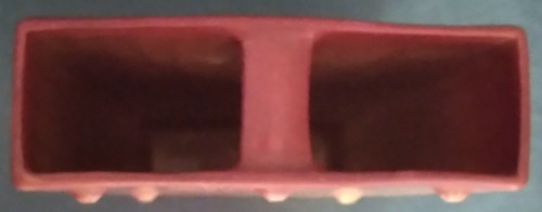 VINTAGE ROSEVILLE POTTERY PINK & RED LOTUS L8-7" WALL POCKET NEAR MINT MARKED - Picture 5 of 9