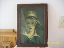  Thomas Surry Antique Print "The Torn Hat" Under Glass In Wooden Frame