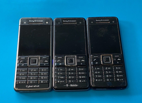 3 X Sony Ericsson Cyber-shot C902 Mobile Phones, All Power Up, Incomplete CHEAP!