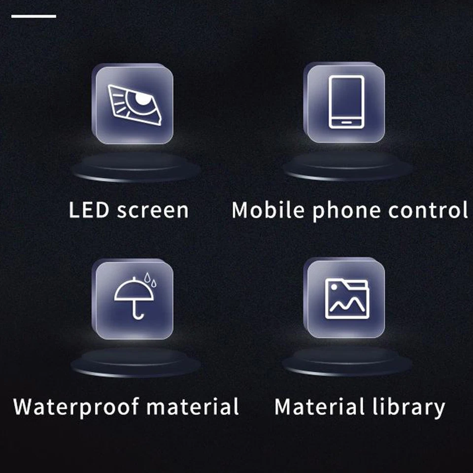 Mochila LED Hágalo Usted Mismo Control Bluetooth Impermeable Bolsa de Viaje Motocicleta Montar Foto 4 de 4