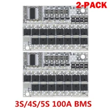 2PCS 3S/4S/5S 100A 12V BMS Li-ion LMO Lithium Battery Protection Circuit Board H