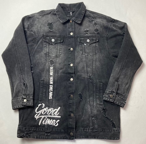 American Bazi Ripped Distressed Black 