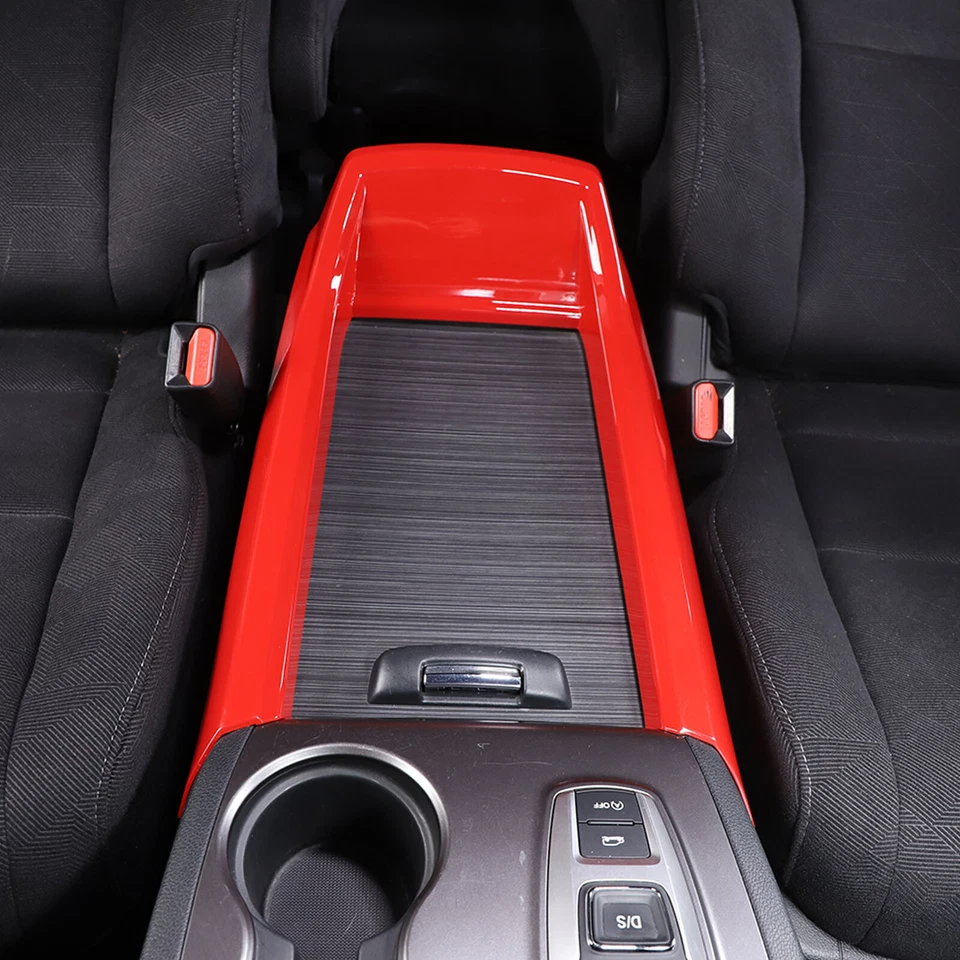 For Honda Pilot 2015-2022 Red Car Armrest Box Surround Trim Accessories Cover 1X - Image 3 of 4