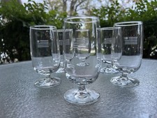 Lot Of 6 US Airways Airlines Footed Wine Glass - 4.5&rdquo; - US Flag Logo