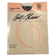 Bill Blass Pantyhose Queen Size Off Black