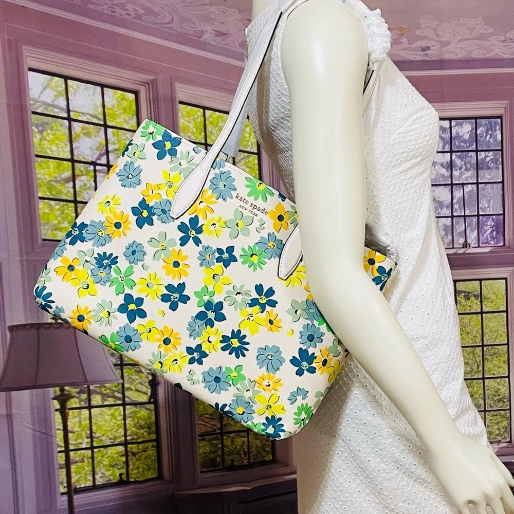 NWT Kate Spade All day Floral Medley Latge Tote with wristlet and dust bag