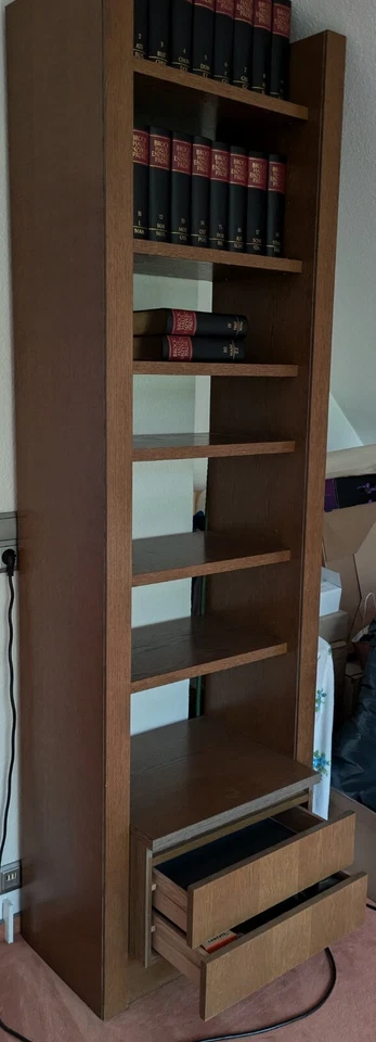 Bücherregal mit 6 Regalbrettern (höhenverstellbar), 2 Schubladen - Bild 3 von 3