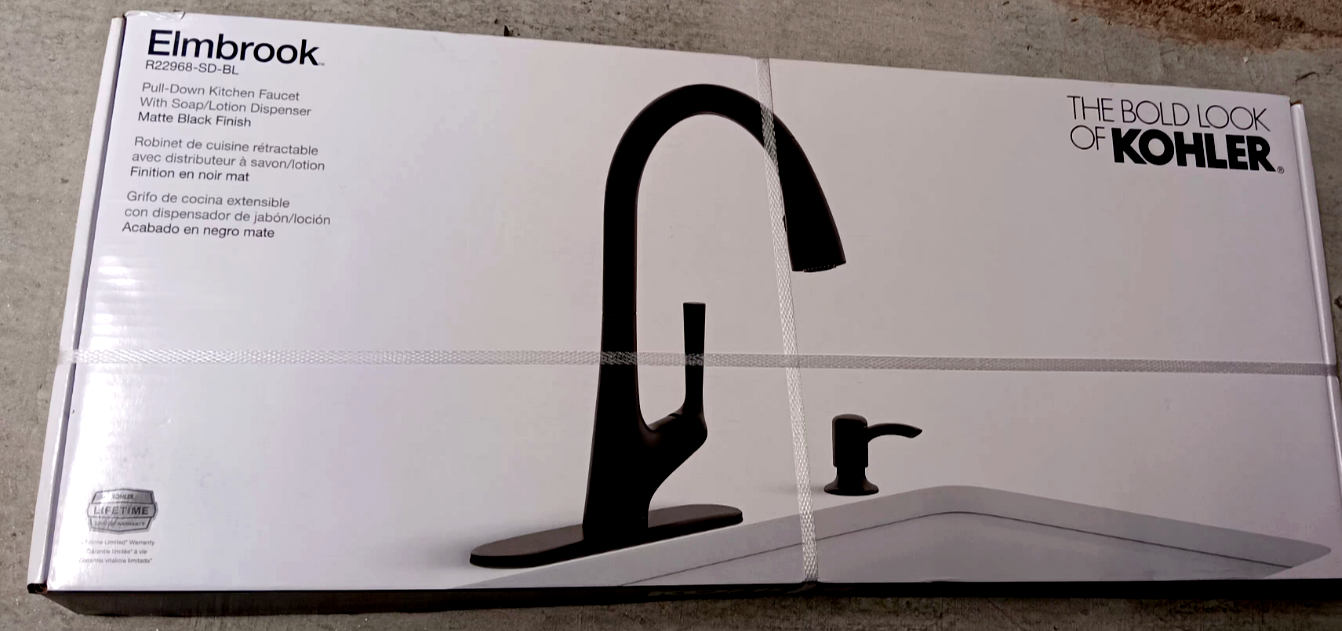 NEW KOHLER Elmbrook R22968SDBL 1Handle PullDown Spray Kitchen