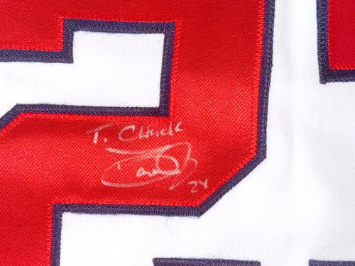 DAVID JUSTICE SIGNED ATLANTA BRAVES WORLD SERIES #23 RUSSELL JERSEY PSA PRE-CERT - Picture 2 of 6