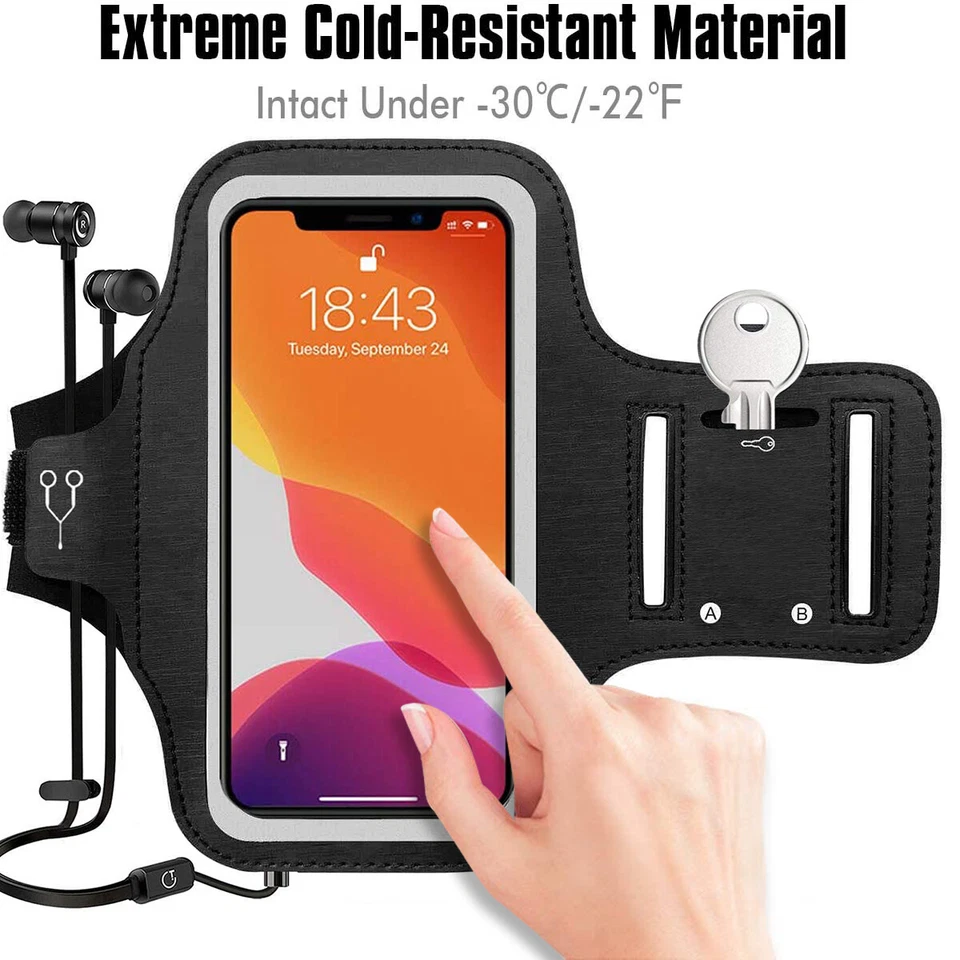 Gym Running Sports Cell Phone Arm Band for iPhone 15/14 Pro/13 Pro Max up to 7" - Image 3 of 4