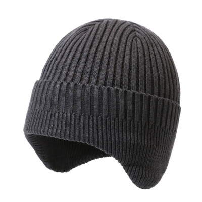 Ear Flaps Knit Hat Winter Warm Cuff Beanie Skull Cap Outdoor