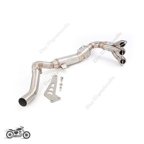 Full Exhaust System Front Pipe Muffler Silencer For Yamaha MT-09 FZ09 2020-2023 - Picture 7 of 12