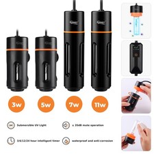 hygger Aquarium UV Light Submersible Water Clean Lamp for Fish Tank Pond