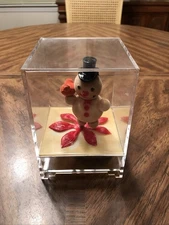  Vintage Sankyo Frosty The Snowman Spinning Music Box Figure Christmas Decor