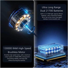 Jet Dry Blower With High Speed Turbofan 130000RPM Powerful Brushless Motor Cord