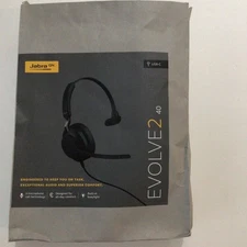 Jabra Evolve2 40 Wired Stereo Conferencing Headset (USB-C) - Black (H)