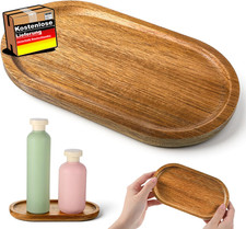 Holz Serviertablett oval 19x10,5cm Küchen- dekoration & Servieren