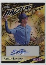 2023 Leaf Vivid Dazzling Performers Black Prismatic 3/5 Adrian Santana Auto 13u1