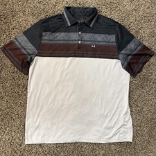 CINCH - Men's White Black Short Sleeve Western Rodeo Cowboy Polo Shirt - Small