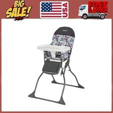 Cosco Kids Simple Fold Full Size High Chair with Adjustable Tray, Elephant Puzzl