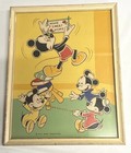 Vintage Mickey Mouse Framed Art 9” x 10 1/2”