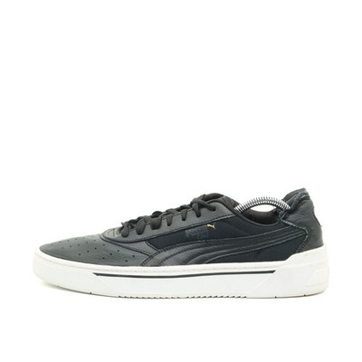 PUMA Herren Cup Sneaker Schwarz Leder/Mesh Klassisch Atmungsaktiv Low-Top EU 44