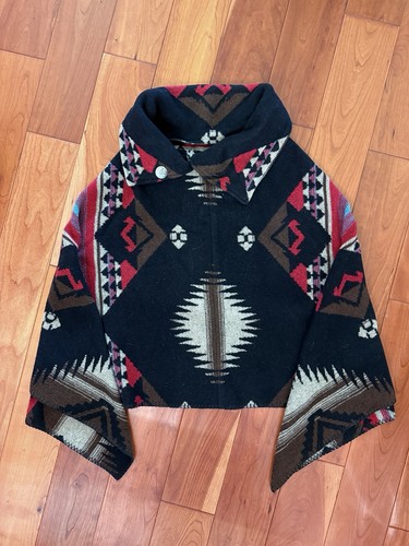 Cappotto Poncho Rhonda Stark Southwestern Made In USA Nativo Azteco - Foto 2 di 10