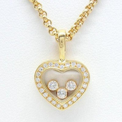 Chopard Happy Diamonds Heart 3 Moving Diamond 18k Yellow Gold Necklace