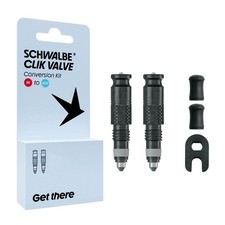 SCHWALBE Clik Valve SV to SCV Ventiladapter Klick Ventil Fahrrad OVP Set 2 Stück