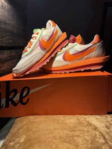 Nike Sacai x Clot LDWaffle Net Orange Blaze DH1347-100 Sneakers - Picture 8 of 13