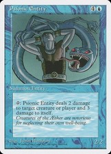 Psionic Entity LP 4th Fourth Edition Blue Creature Mtg Magic English Regular