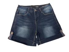 Thorn Womens Denim Shorts 6 Dark Wash Mid Rise USA Memorial Day 4th Of July A11