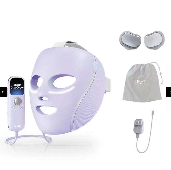 Shark Cryo Glow Red Blue & Infrared iQLED Face Mask & Under Eye Cooling NEW - Image 3 of 4