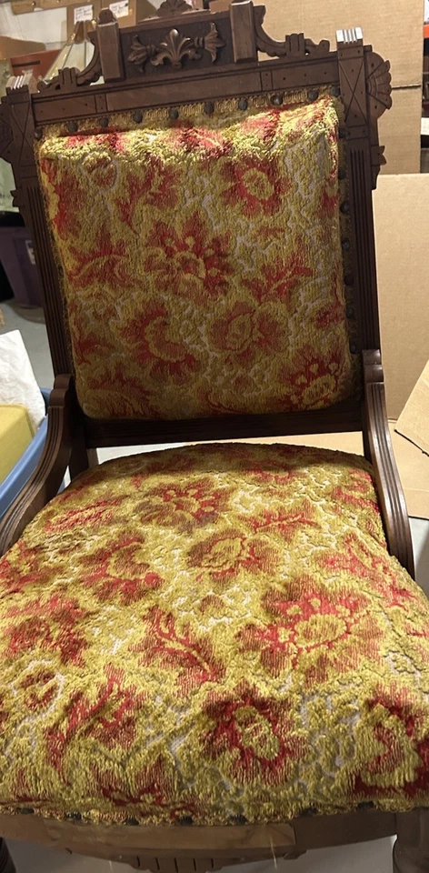 Silla de salón antigua victoriana estilo Eastlake tallada silla lateral Foto 4 de 4